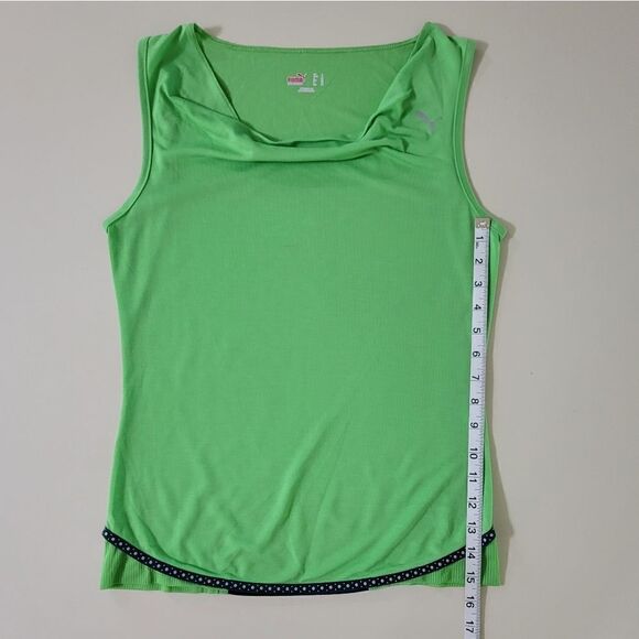 PUMA Women's Green Cowlneck Tank Top - Picture 5 of 9